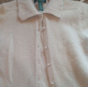 Ralph Lauren angora sweater.  Small.  Angora/nylon/wool off white